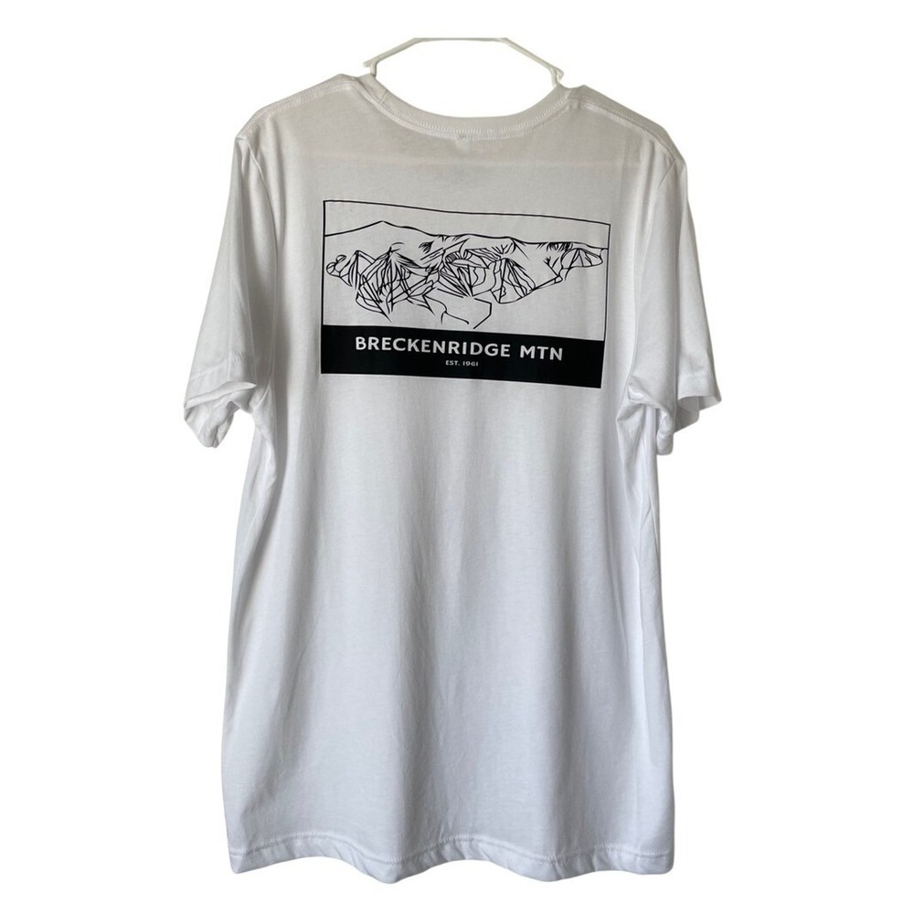 Handmade Outdoor Sporty Breckinridge Colorado White Graphic Crewneck T-Shirt